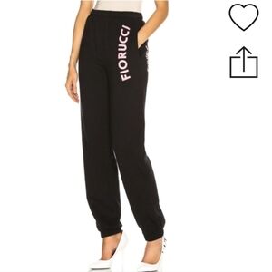 Fiorucci Black Pink Equipe Sweatpants Size Small
